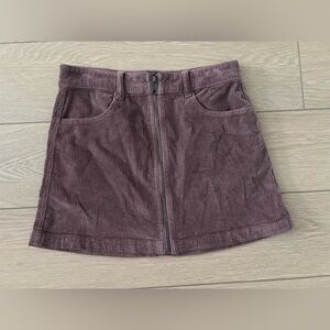 American Eagle corduroy super high rise A-line mini skirt size 6 mauve/rose pink